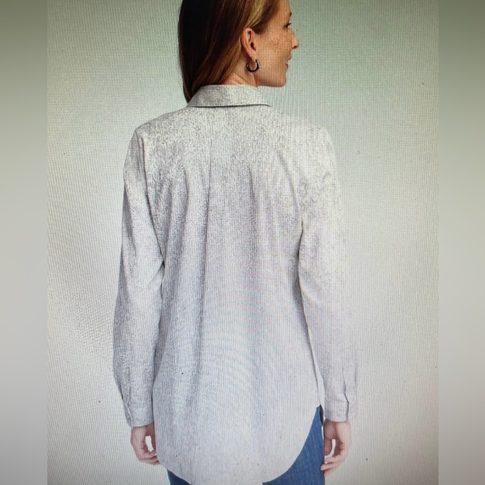 CHICOS NO IRON PYTHON PRINT TUNIC BLOUSE CHICOS 2 WILL FIT MISSES M/12 NWT! - Picture 2 of 6